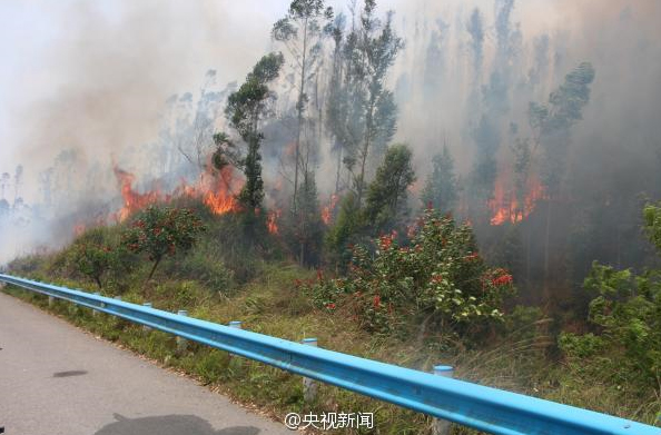 廣西一運(yùn)鈔車(chē)起火-11箱鈔票被燒2