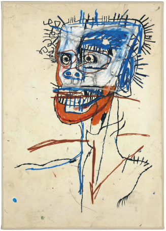 讓-米歇爾·巴斯奎特（Jean-Michel Basquiat），《無題，狂人頭像》（Untitled，Head of Madman），1982 圖片：Courtesy Sotheby`s