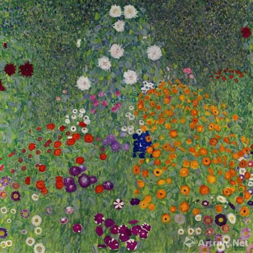 古斯塔夫-克林姆（Gustav Klimt） 《花草農(nóng)園》 1907年作 油彩畫布，110x110cm 估價待詢 [此作展至2月15日]