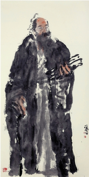 陳一峰 孔子像 124×248cm 紙本設色