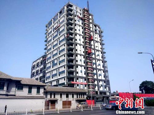 北京一處正在建設(shè)的樓房。<a target='_blank' href='http://www.chinanews.com/' >中新網(wǎng)</a>記者 李金磊 攝