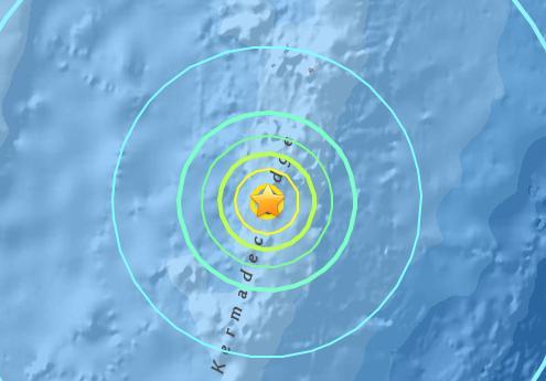 新西蘭北島東北部海域6.2級(jí)地震震源深度10公里