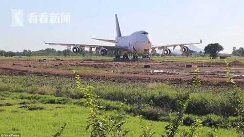 田地里有飛機(jī)！泰國村民一覺醒來被波音747驚呆