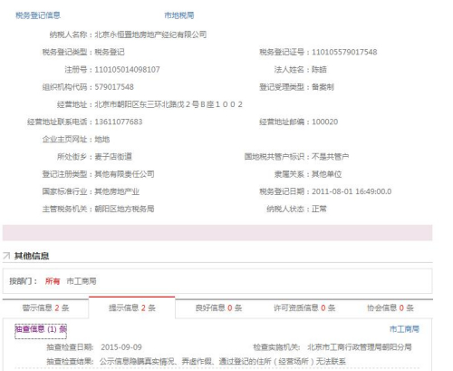 圖為“永恒置地”在北京市企業(yè)信用信息網(wǎng)公示信息的截圖。